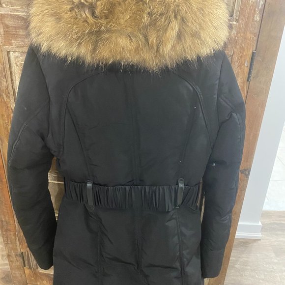 Rudsak Women's Black Down Coat with Natural Removable Fur - Picture 3 of 7